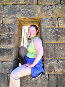 Sra. Schwarz at the Machu Picchu Inca Ruins in Perú.